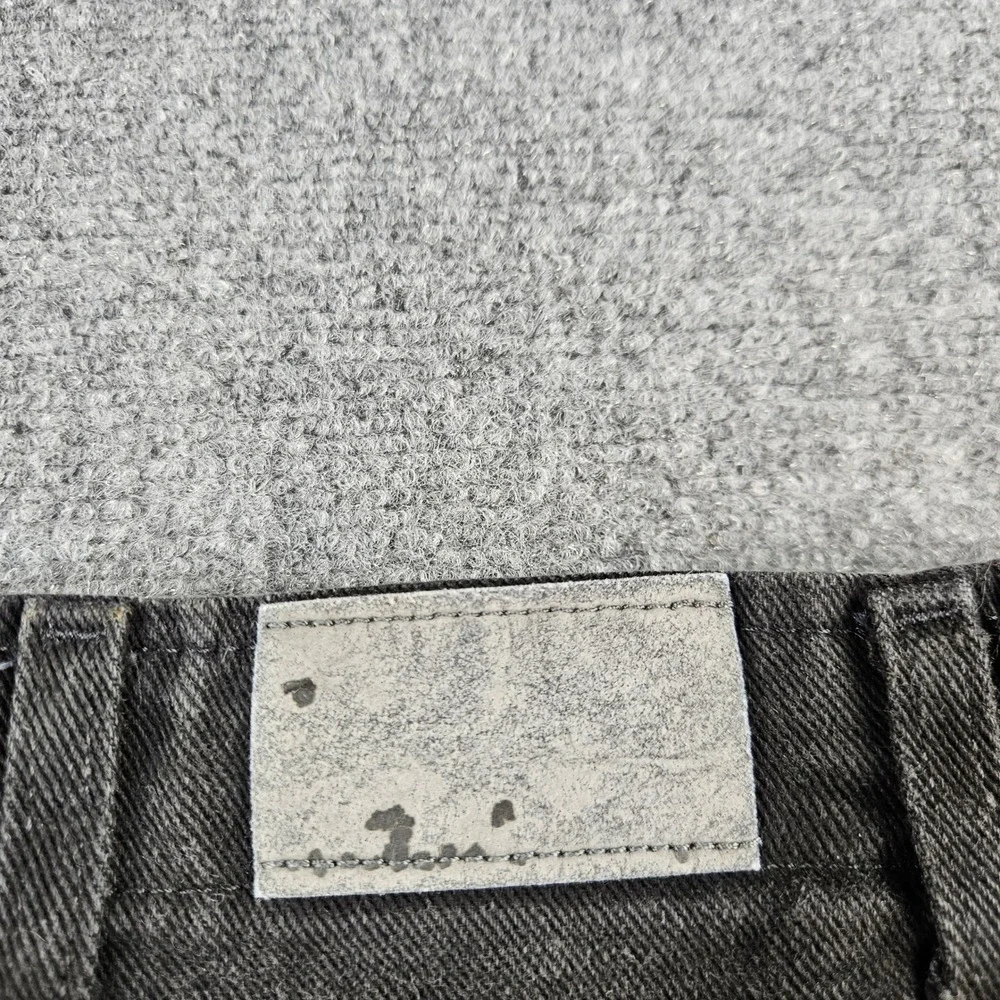 Lee Vintage High Waisted Elastic Waist Mom Jeans Faded Black Denim Size‎ 6M